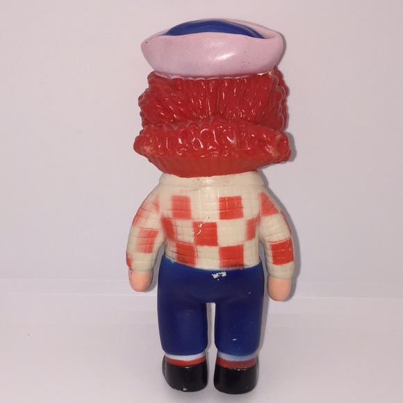Vintage Raggedy Andy Squeaker Doll Toy 6” Plastic - Picture 2 of 9